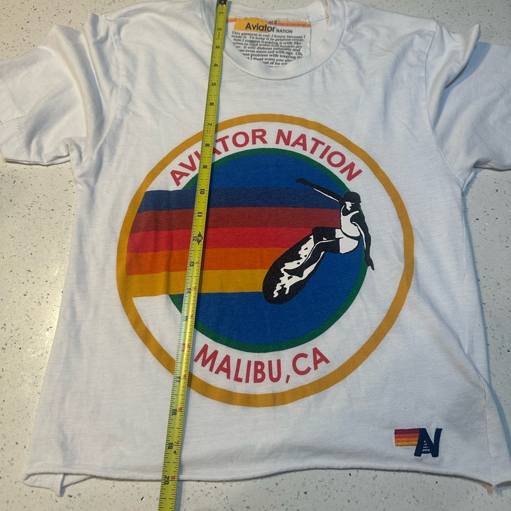 Aviator Nation - SIGNATURE BOYFRIEND TEE - WHITE - Picture 7 of 14